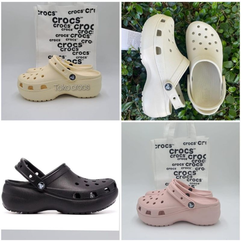 Crocs Classic platform clog / Crocs platform Clog / Sandal wanita crocs