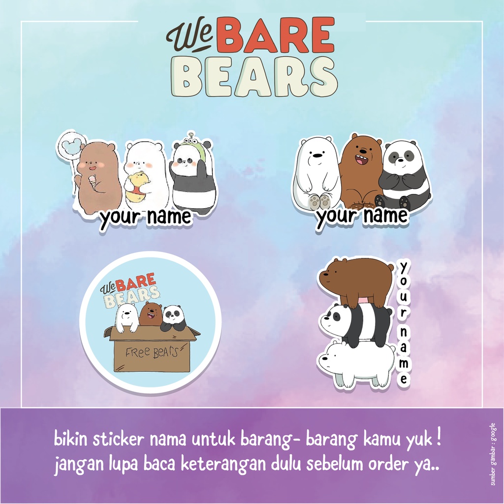 

STICKER DAN LABEL BAJU IRON WATERPROOF CUSTOM NAMA BEST SELLER RUMAH UWAIS MOTIF PAPA BEAR rumah uwais