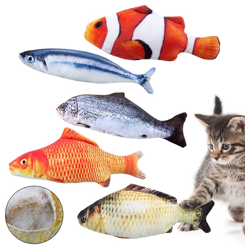 Mainan Kucing Catnip Boneka Ikan Lucu dengan Size 18-20 cm