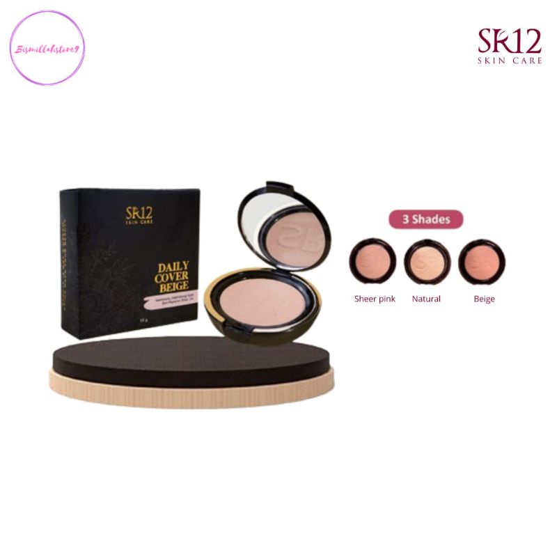 SR12 Daily Cover Bedak Padat Glowing Ori Tidak Luntur Untuk Remaja Original