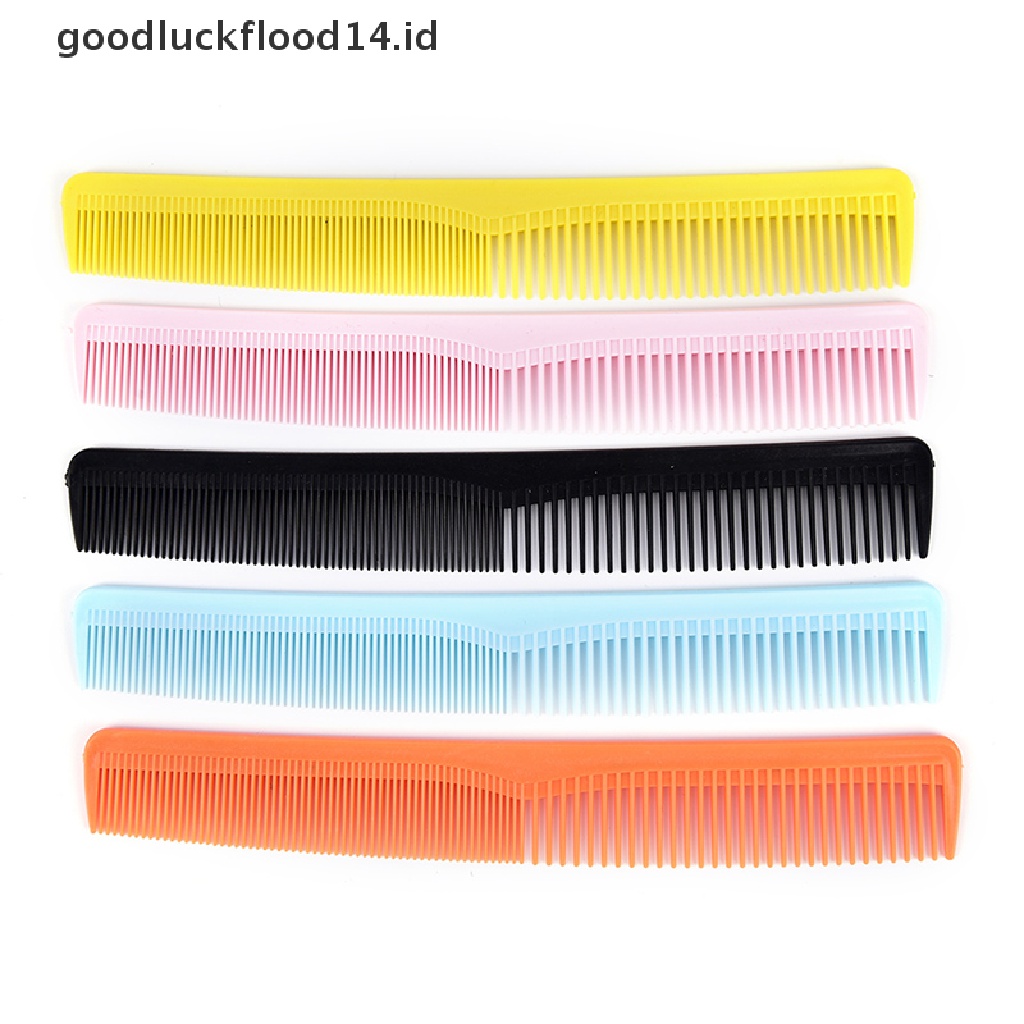 [OOID] 5x Salon Anti static Hairdressing Hair Cutting Plastic Comb Fine Tooth Comb Tool ID