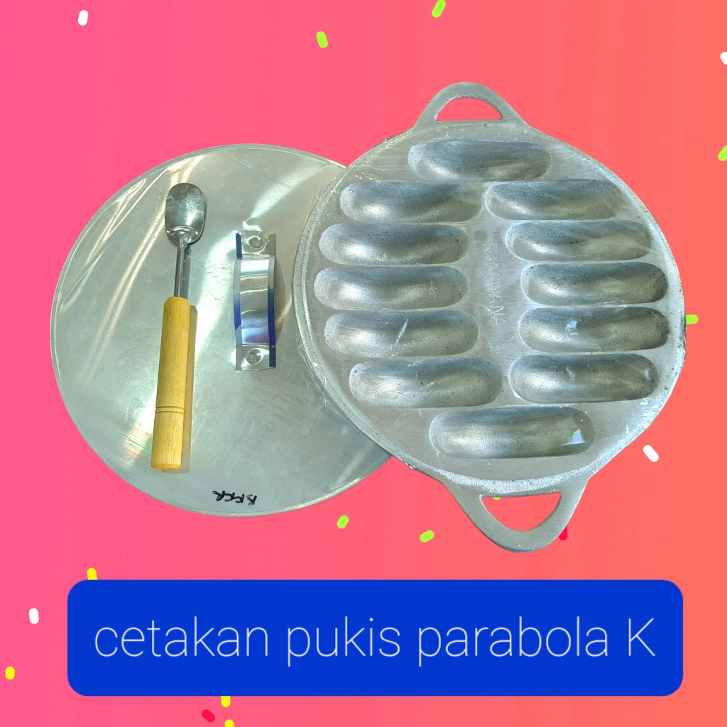 Cetakan Kue Pukis Parabola K isi 12 + Sutil Mini