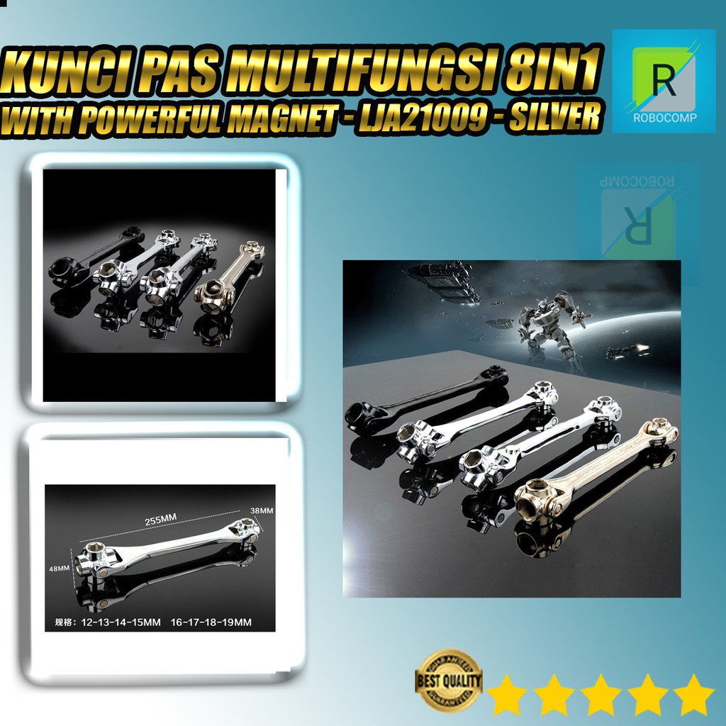Kunci Pas Multifungsi 8in1 Multi Hexagon Wrench with Powerful Magnet LIJIAN