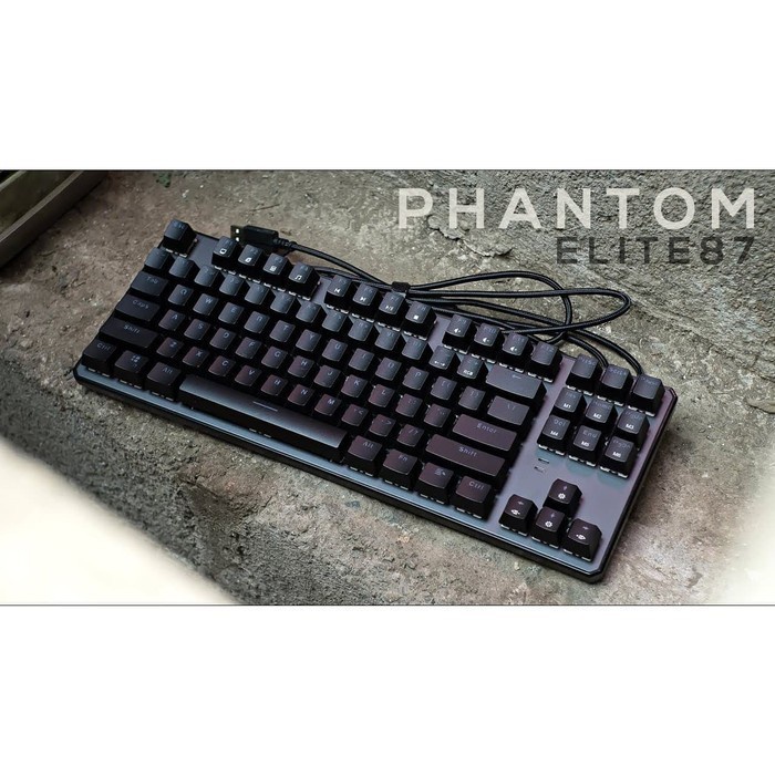 Tecware Phantom Elite 87 TKL RGB - Mechanical Gaming Keyboard - Gateron Black