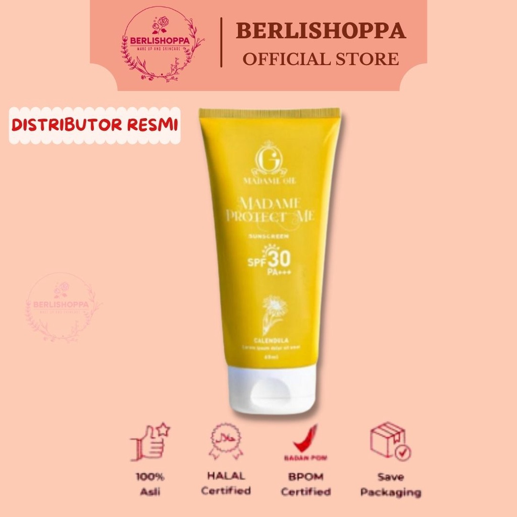 ❤ BERLISHOPPA ❤ Madame Gie Madame Protect Me Sunscreen SPF 30 PA +++ With Calendula- Tabir Surya Sunblock Sun Screen