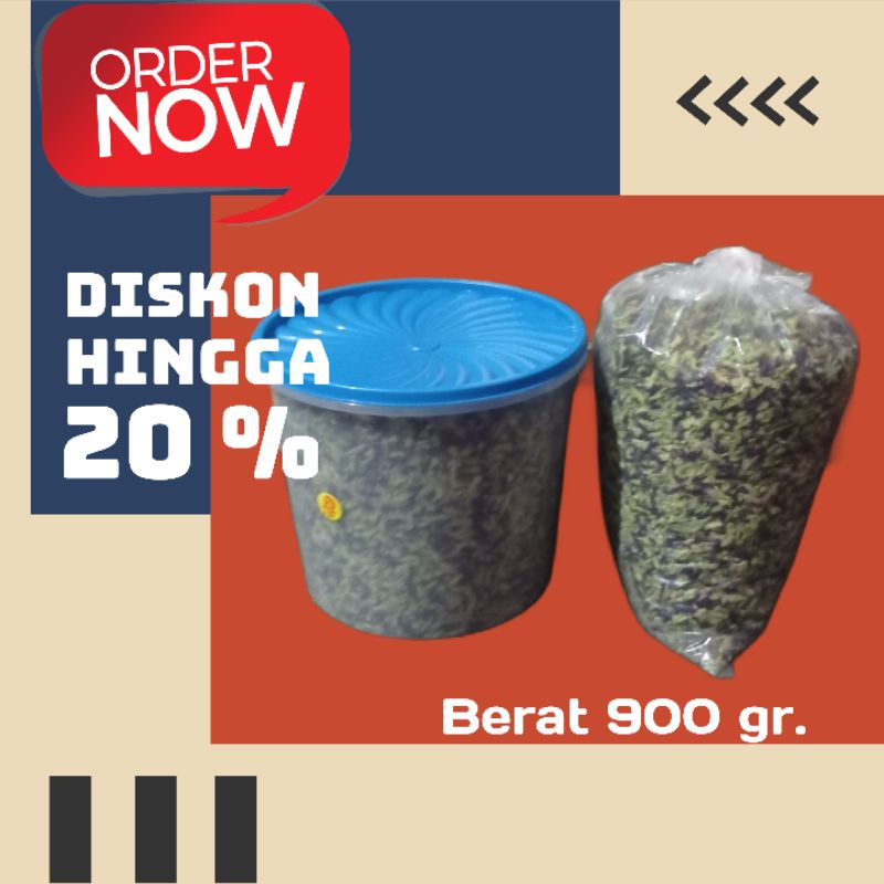 

Bunga Telang Organik Kering krenyes hijau segar, 900 gr