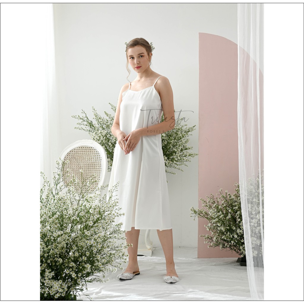 Trivesta Robes - Dress Inner (Type 7/8 ) / Dalaman / Camisole Untuk Kimono Robe With Zipper | Broken White Nude Black