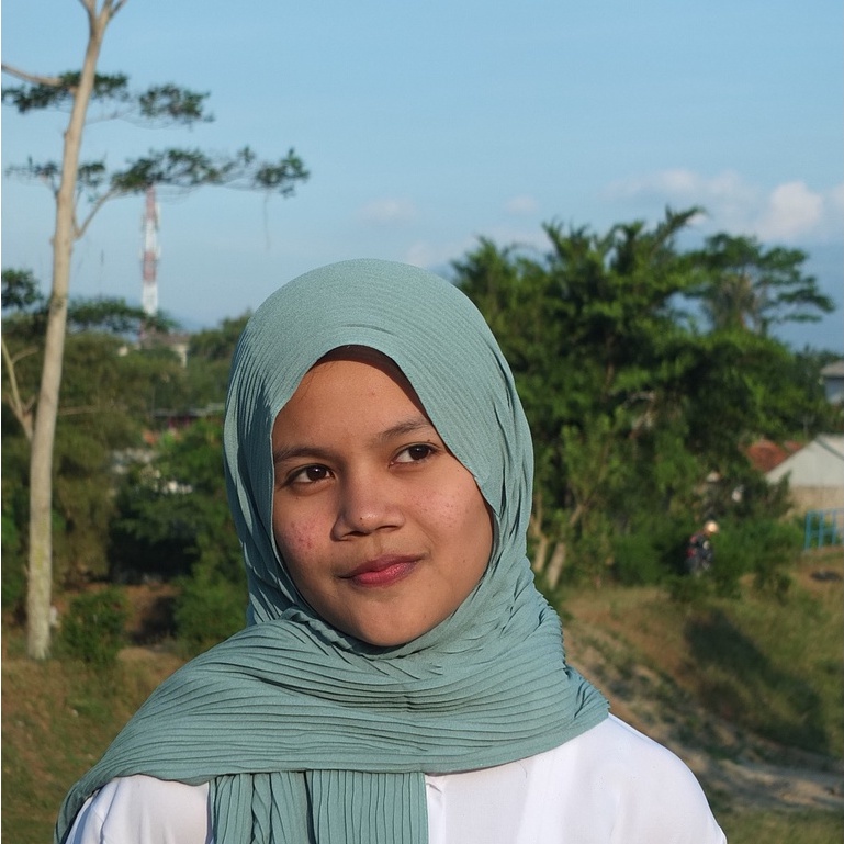 DISKON.! Pashmina FULL PLISKET || Pleated Shawl-Mint