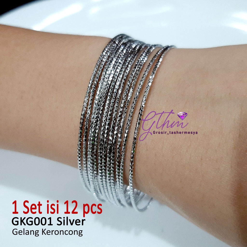 Gelang tangan wanita  Keroncong Emas set 12 GKG001