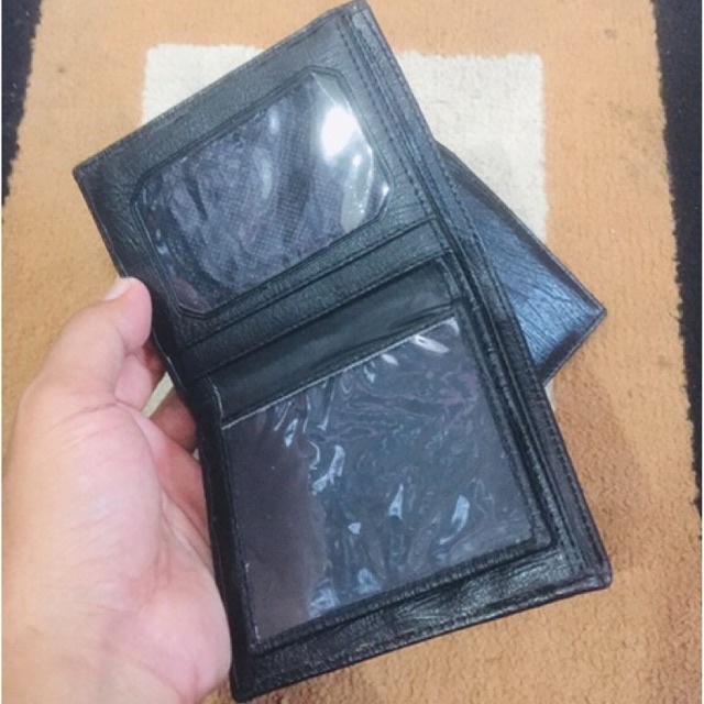 dompet lipat buku pria bahan kulit sintetis lokal Bona serat kayu #dompet #dompetlipat #dompetpria