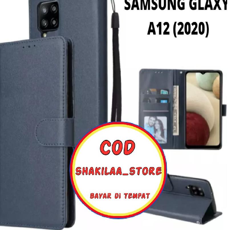 DISCOUNT  9.9 CASE FLIP CASE KULIT FOR SAMSUNG GALAXY A12 2020 - CASING DOMPET-FLIP COVER LEATHER-SARUNG HP [KODE 5]