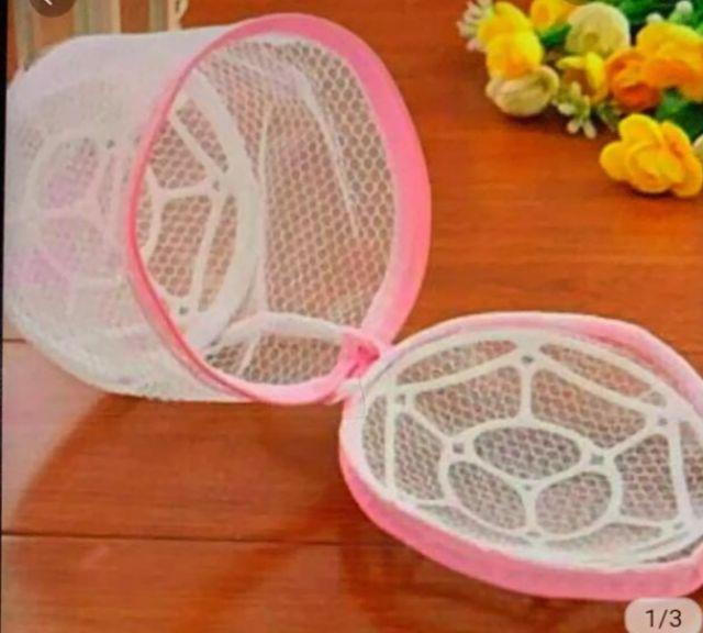 Laundry Bag Zipper Bulat Kantong Cuci Pakaian Dalam Murah