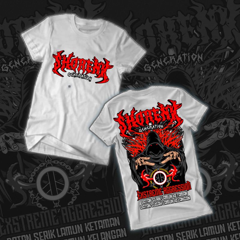 KAOS PUTIH PSHT SHORENK GENERASI ATASAN PSHT T-SHIRT PREMIUM PSHT SABLON DTV DEPAN BELAKANG