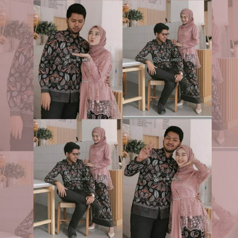 COUPLE BATIK TERBARU  Brukat Premium Sarimbit Batik kebaya batik Rnb Batik Couple Keluarga