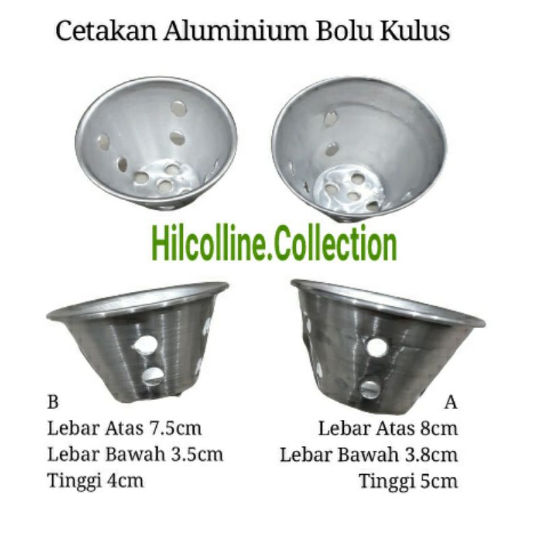 @12pcs Cetakan Aluminium Bolu Kukus