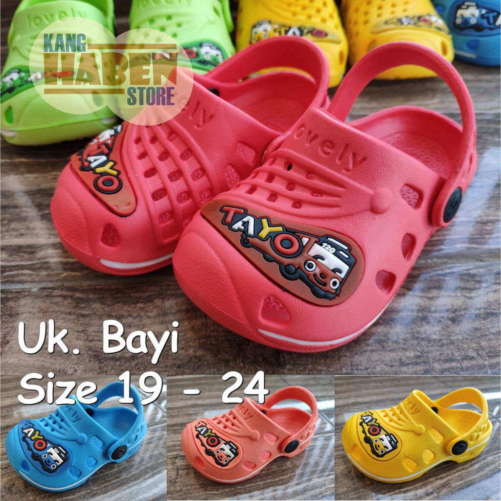 255ET Sandal Baim Bayi Anak Laki laki Karakter T4YO Sendal Lucu