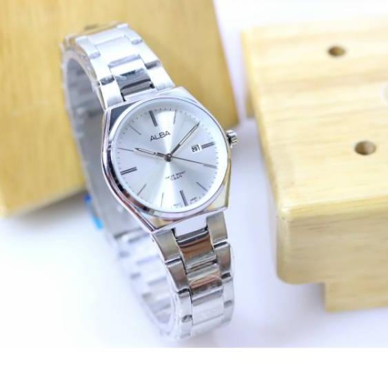 Update - Jam tangan wanita Alba classic GW-272HC balok rantai tanggal aktif free box .,