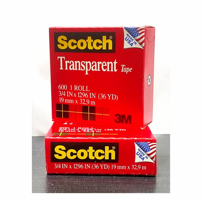 

3M Scotch Transparent Tape 600 / Lakban Bening 3M 600