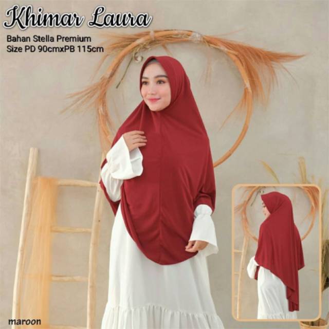 TERMURAH!!! [BISA COD] HIJAB / JILBAB KHIMAR INSTAN SYAR'I JUMBO POLOS PREMIUM - BAHAN STELLA HALUS