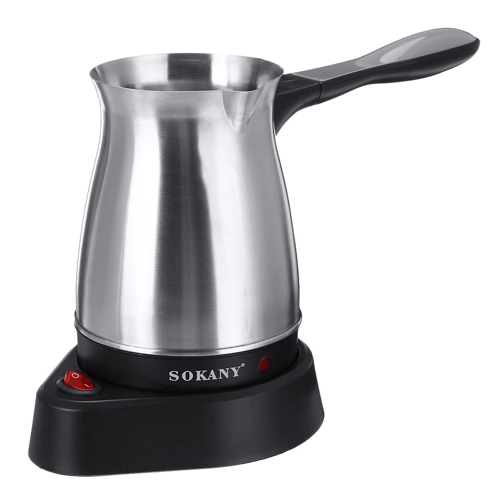 SOKANY Teko Pemanas Elektrik Kopi Espresso Turki 600W 500ml - SK-214 - Silver