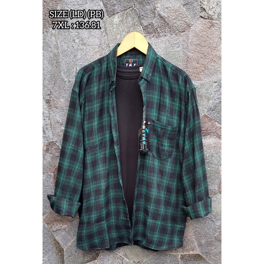 kemeja flanel jumbo 7XL lengan panjang kemeja flanel big size premium terbaru 2022 distro import flanel over size lengan panjang