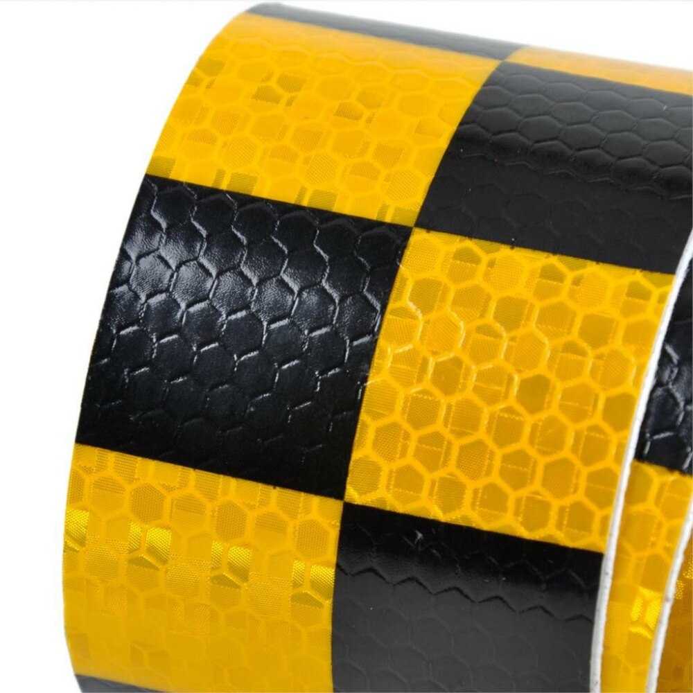 TaffPACK Car Reflective Sticker Warning Strip Tape Two Color 5x300cm-Orange Black