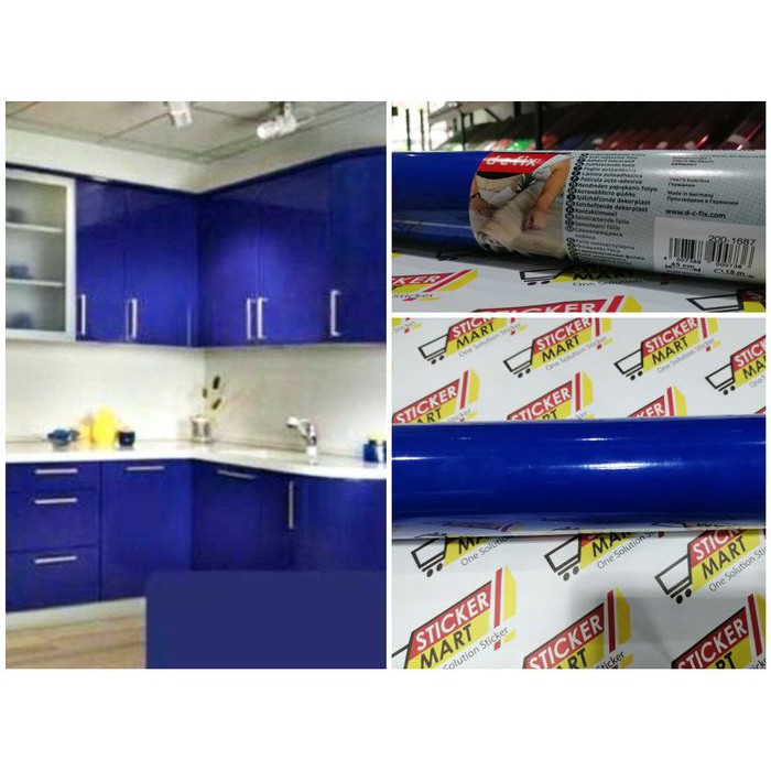 

Sticker/Stiker Vinyl Furniture Dekorasi Dcfix Blue Glossy