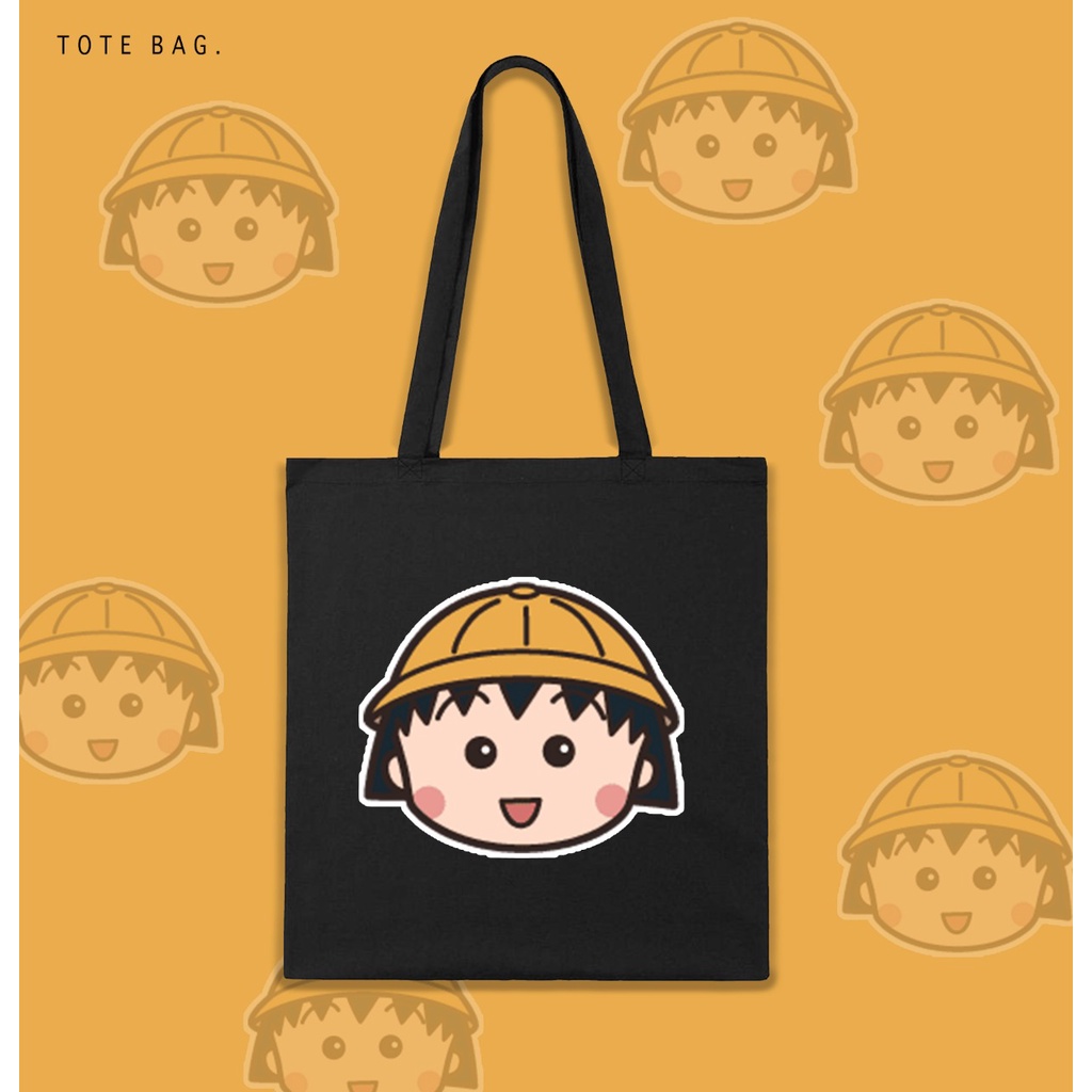 TOTE BAG MARUKHO CHAN / TAS LES / TAS KULIAH / TAS SANTAI / BAHAN KANVAS / SOUVENIR