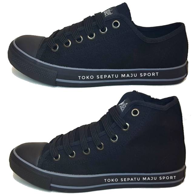 SEPATU SEKOLAH ANAK ORIGINAL NEW BASKET HITAM POLOS