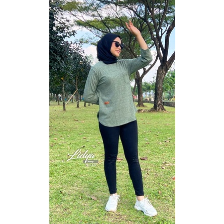 LIDYA BLOUSE ZARA KNIT MELAR SAMPAI LD 110 BY GHIINA FASHION