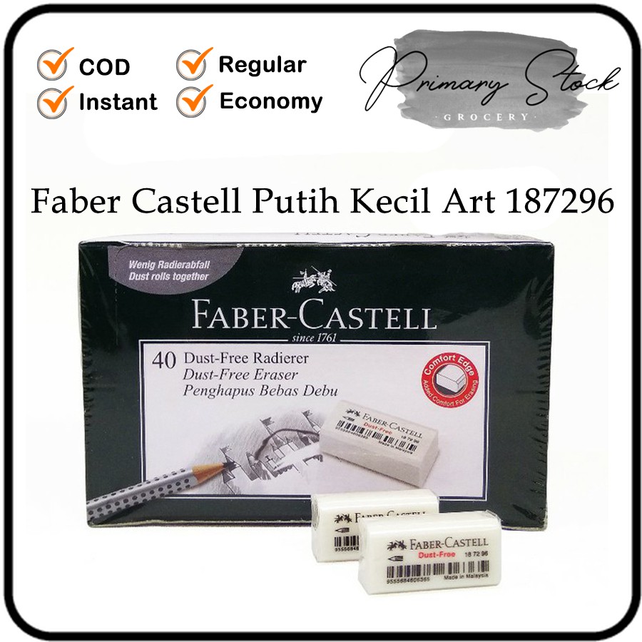 

Penghapus Faber Castell Putih ART 187296 Stip Exam Abu Faber-Castel Alat Tulis Sekolah