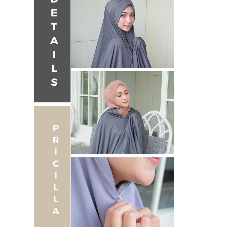 Mukena Rayya 2in1 Antem Ponco by Pricilla Premium Ukuran Jumbo Big Size Besar Atas Bawah Adem Dingi