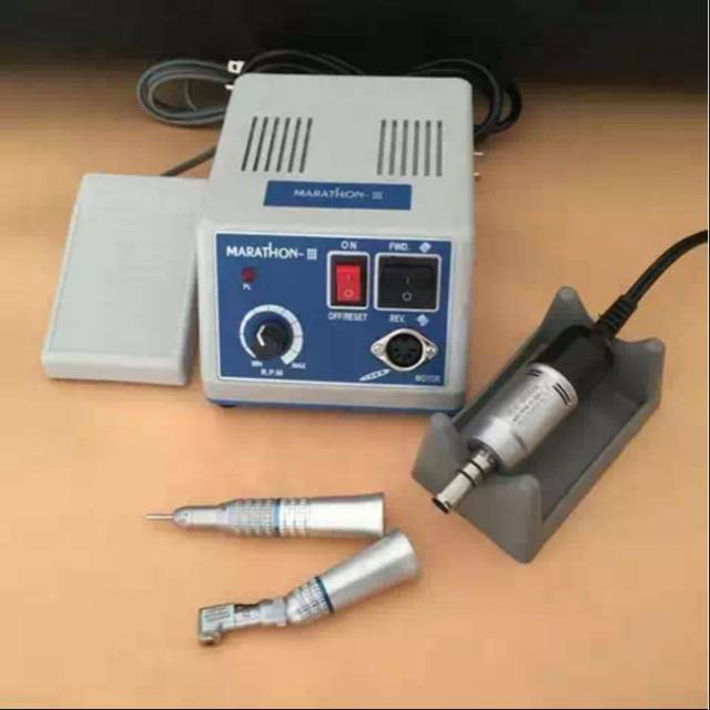 Dental micromotor/mikromotor Marathon III + Straight & Contra Angel NSK