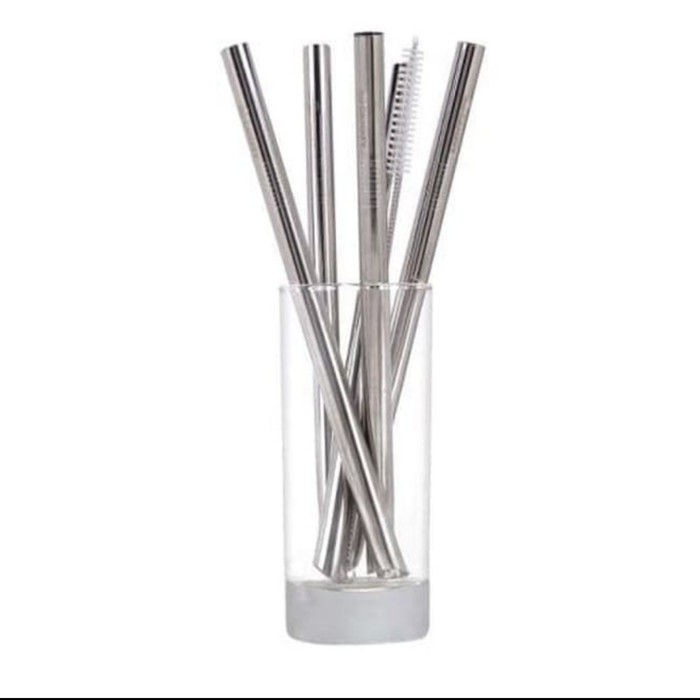 Sedotan Stainless Stell Straw - Lurus