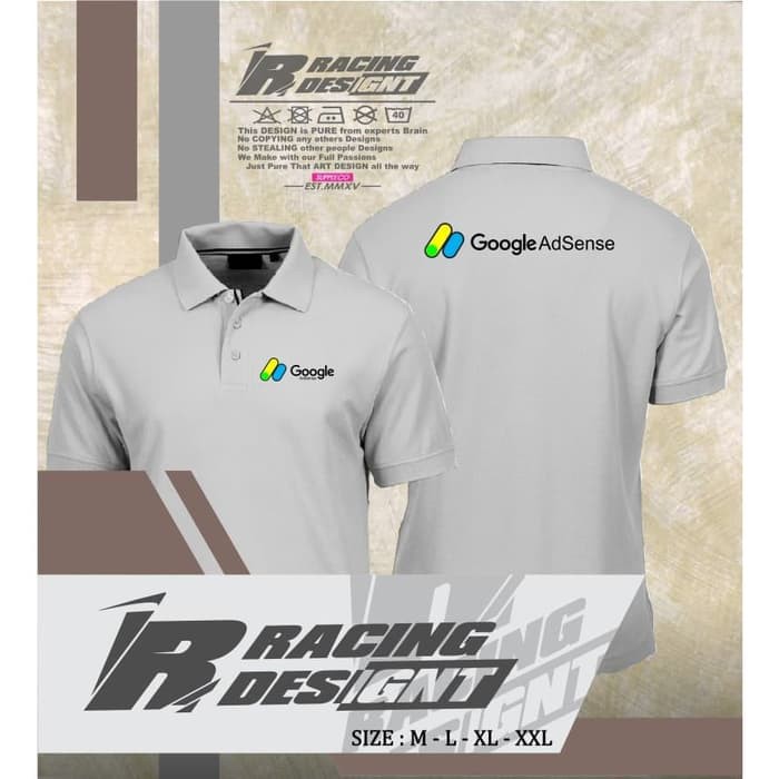 Poloshirt / Kaos Polo Google AdSense Terbaru Kualitas Distro -IR Merch -dompet