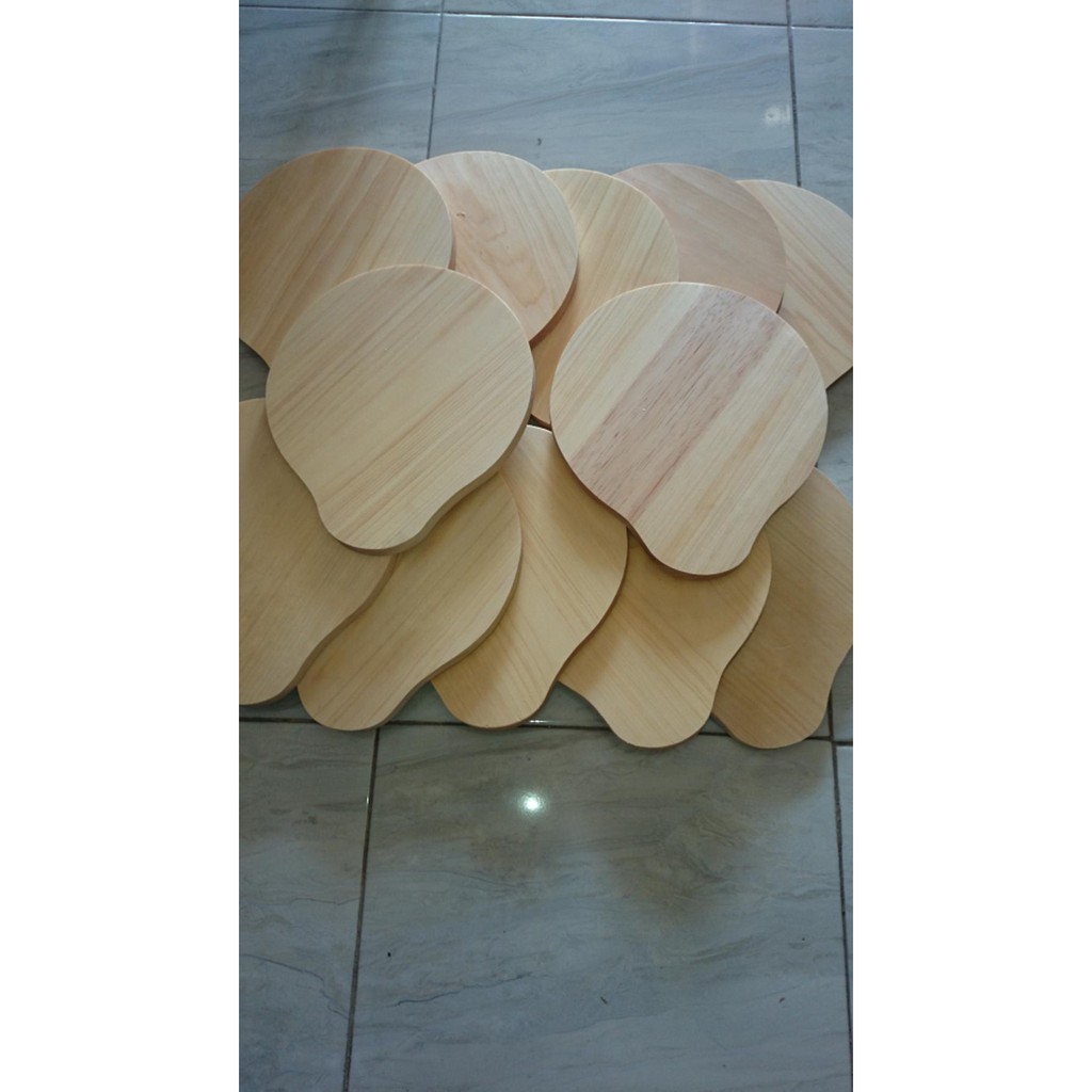 Talenan Kayu Telinga Pinus Diameter 25 cm / Wooden Cutting Board / Talenan Pizza Telinga