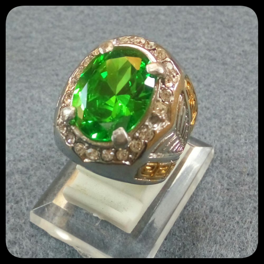 CINCIN PERMATA GREEN AQUAMARINE KILAU MEMPESONA