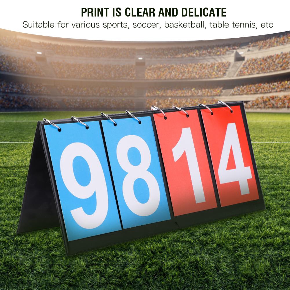 Sports Score Board 3 4 Digit Scoreboard Table Top Score Conuter For Volleyball Basketball Portable Flip Scoreboard Table Tennis Football Basketball Sports Outdoors Umoonproductions Com