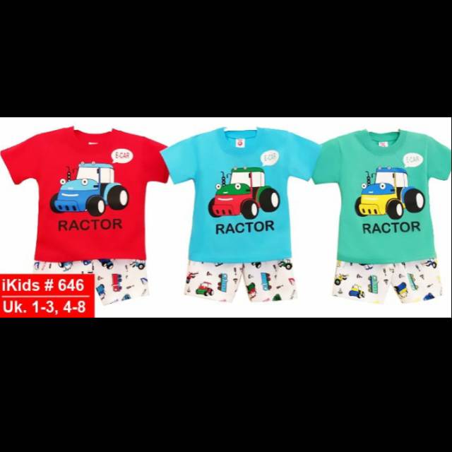 SETELAN BAJU HARIAN ANAK LAKI LAKI 2-10 TAHUN / SETELAN DALMAL LENGAN PENDEK ANAK COWOK 2-10 TAHUN MOTIF THOMAS AND FRIENDS