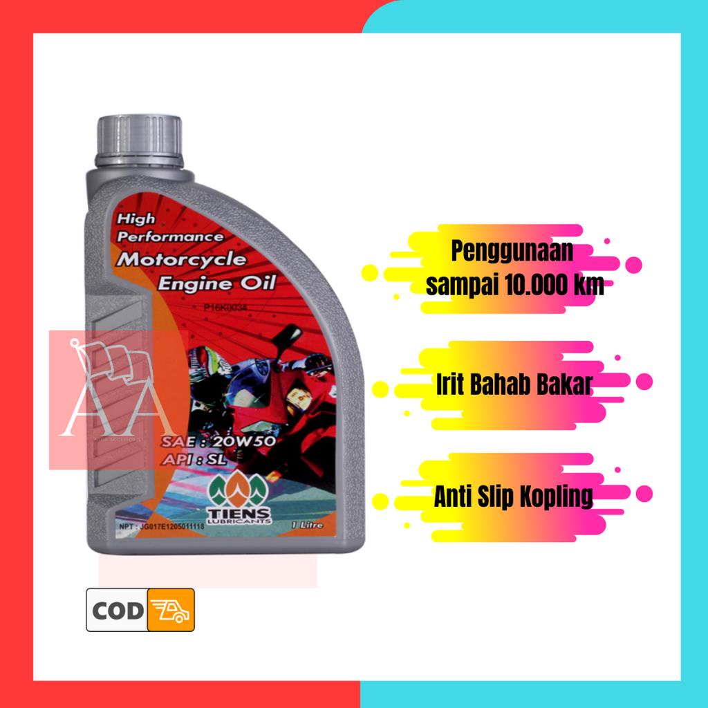 TIENS Lubricants High Performance Motorcycle Oil 20W50 API SL - Oli Motor Non Matic