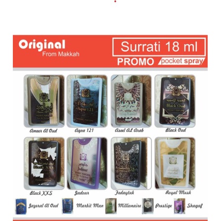 Varian Parfum Pocket spray Surrati 18 ml | Surrati 18ml | Minyak wangi Pocket 18ml | Minyak Wangi Travel Size