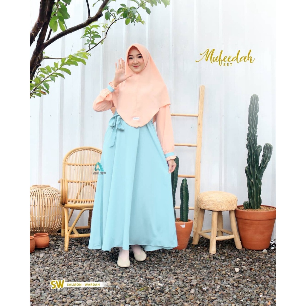 Mufeedah Dress Only - Baju gamis Mufeedh dari Afas Hijab - Gamis Premium