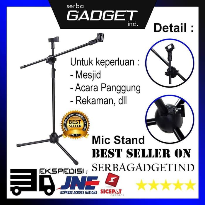 Mic Stand / Stand Mikropon / Tiang Mikropon / Tripod Microphone