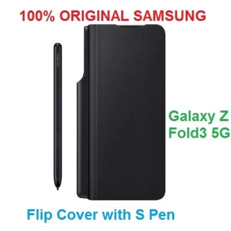 SAMSUNG Flip Cover With S Pen Galaxy Z Fold 3 5G Fold3 Case Original