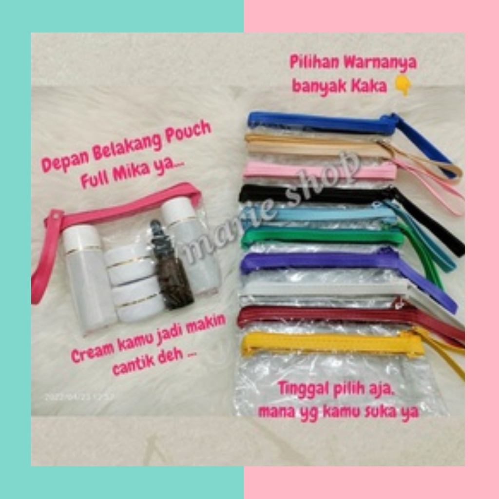 [ UKC - KECIL ] TAS KOSMETIK MIKA - POUCH TRANSPARAN - SOUVENIR PERNIKAHAN - POUCH KOSMETIK