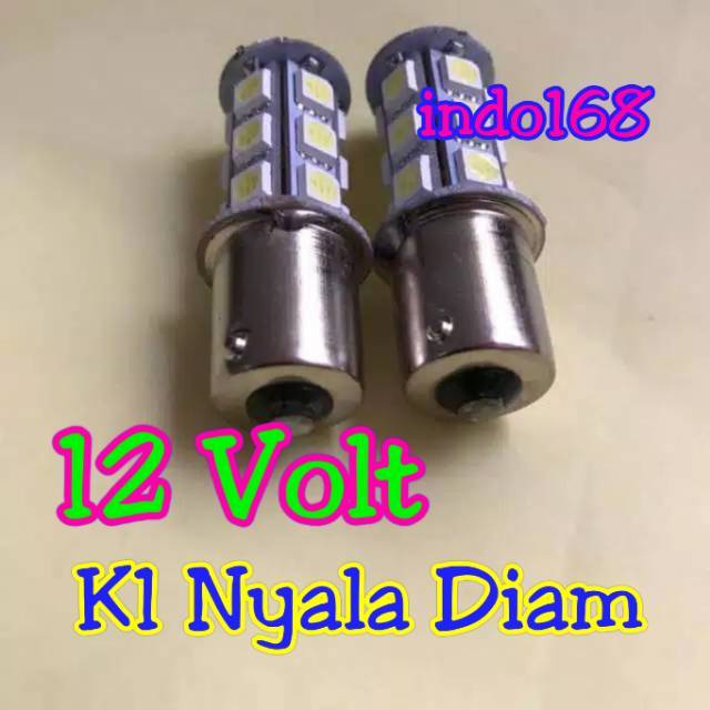 (INDO 168) sein mundur 12 volt 18 led nyala mateng