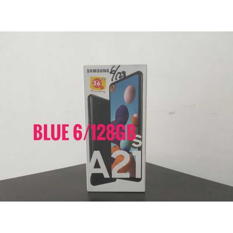 Samsung A21s 6/128gb biru warna keren ga jadi cod Bandung BNIB