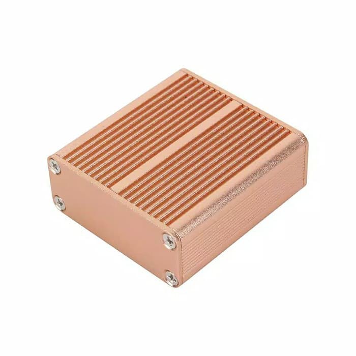 box DIY gold enclosure project elektronik case alumunium aluminium box