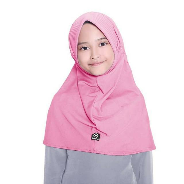 Jilbab anak instan Serut Belakang