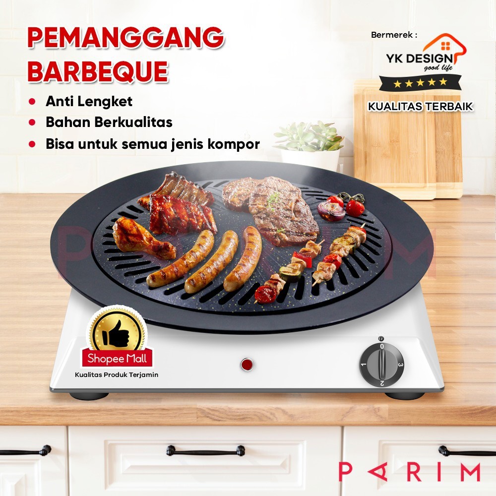 Piring panggang Barberque Grill Pan Alat Pemanggang BBQ Korea Grill Pan Yakiniku YK DESIGN YK-818B